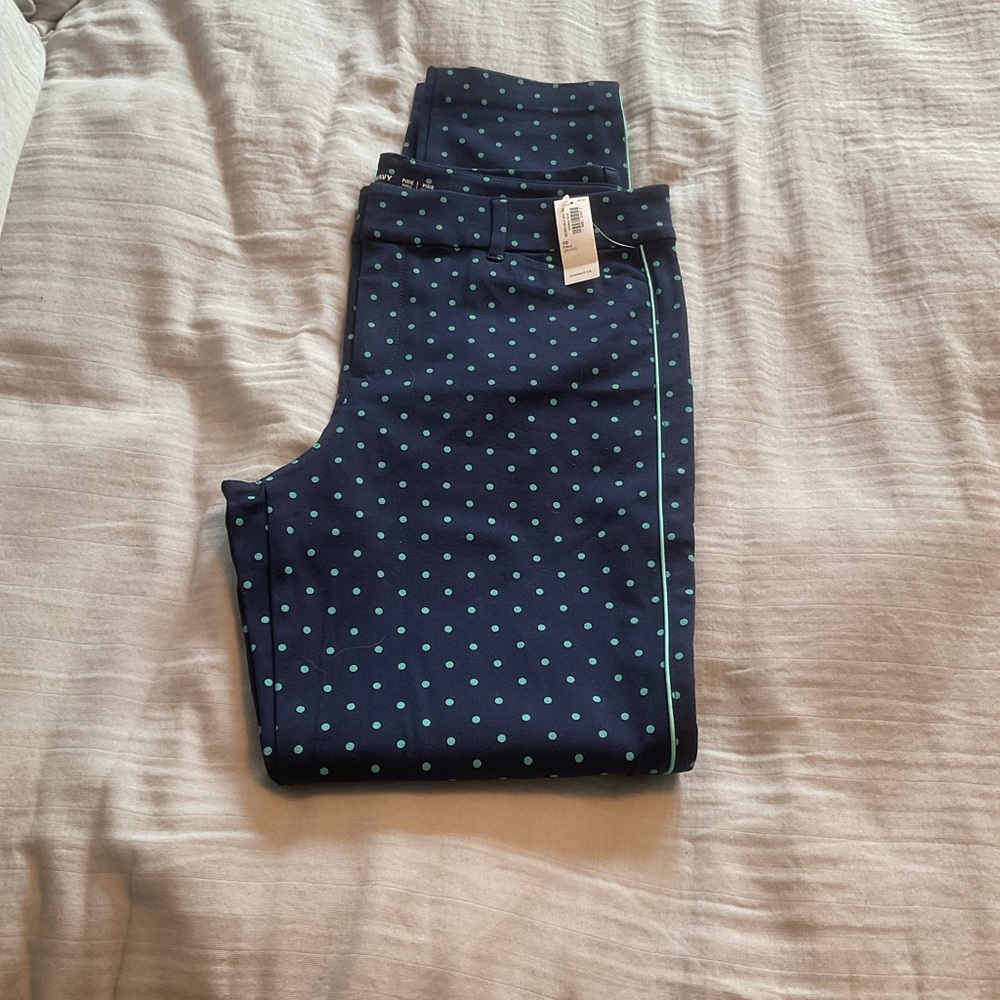 Old Navy Pixie Navy and Teal Ankle Pants